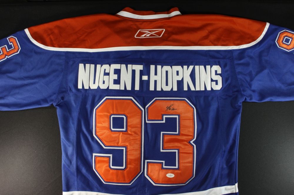 Ryan NugentHopkins Signed Oilers Jersey (JSA COA)