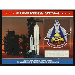NASA Commemorative Mission Patch With 12x9 Fact Card:  Columbia STS-1 