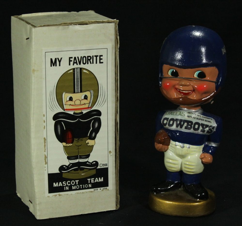 1960's Dallas Cowboys Vintage Bobblehead Nodder with Original Box