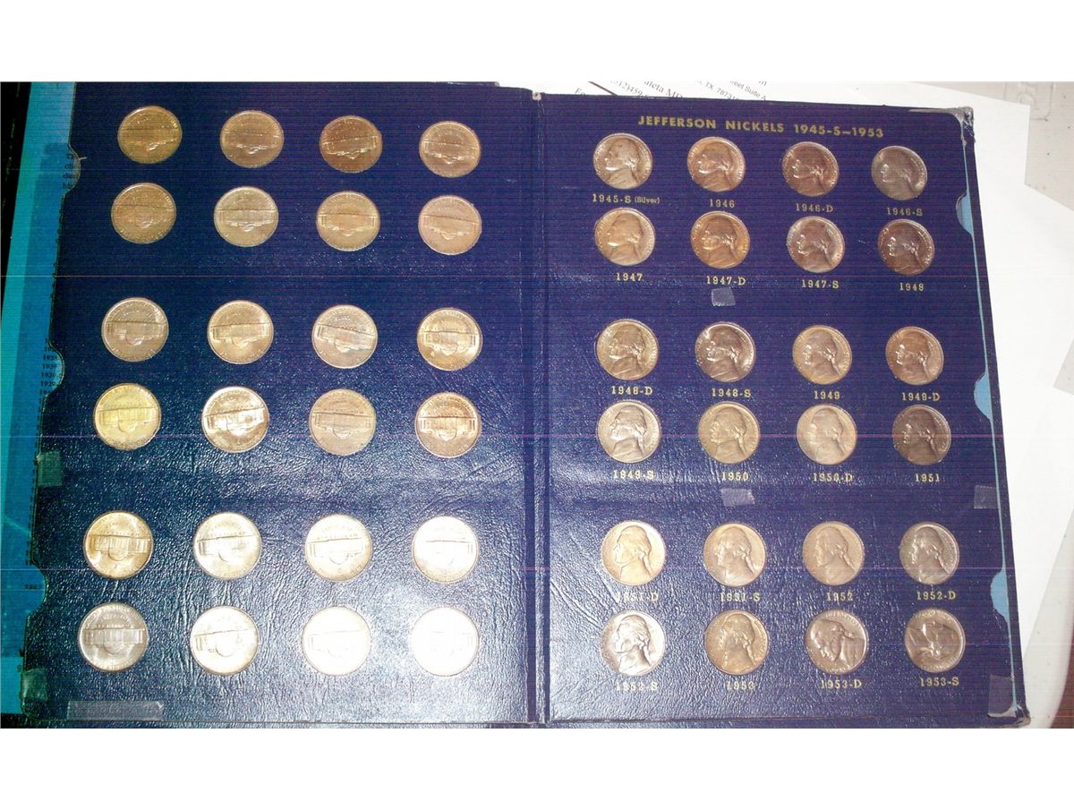 COMPLETE SET 19381964 BU JEFFERSON NICKELS INCLUDING ALL 11 SILVER