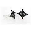 Image 1 : Natural Sapphire 33.13CTW Marquise Cluster Earring