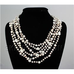 674.50CTW 20in. ELEGANT WHITE SIOPAO PEARL NECKLACE