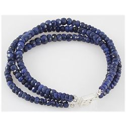 105.37ct 3 Row Sapphire Micro Faceted Bracelet