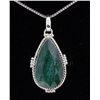 Image 1 : 57.00ctw NaturalEmeraldBerylPearStone SilverPendant