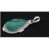 Image 2 : 57.00ctw NaturalEmeraldBerylPearStone SilverPendant
