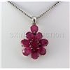Image 1 : 30.53CTW Natural Pink Ruby-Sterling Silver Pendant