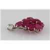Image 2 : 30.53CTW Natural Pink Ruby-Sterling Silver Pendant