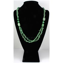 Chunky 435.44ctw Green Jade Beads Necklace