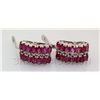 Image 1 : 49.70CTW Fashion Pink Ruby Sterling Silver Earring