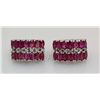 Image 2 : 49.70CTW Fashion Pink Ruby Sterling Silver Earring