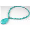 Image 2 : Natural 338.72ctw Turquoise Sterling Silver Necklace