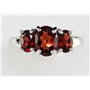 Image 1 : Sterling Platinum 1.77 ctw Garnet Ring