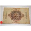 Image 2 : 1908 German 20 Zwanzig Mark Foreign Bank Note; EST. $3-5