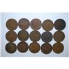 Image 1 : 1891-1897 Indian Head One Cent; Various Conditions; Lot of 15; EST. $10-25
