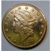 Image 1 : 1877-CC $20.00 LIBERTY GOLD UNC, CLEANED, SAVE BIG