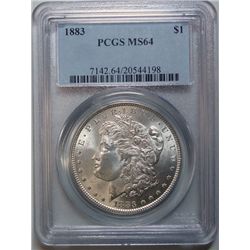 1883 MORGAN DOLLAR PCGS MS-64 WHITE!