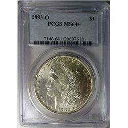 1883-O MORGAN DOLLAR PCGS MS64+