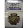Image 1 : 1853 ARROWS AND RAYS SEATED HALF DOLLAR NGC UNC CLEANED. A NICE MS63 COIN