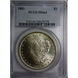 1883 MORGAN DOLLAR PCGS MS 64