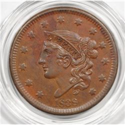 1838 LARGE CENT BEAUTIFUL AU