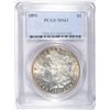 Image 1 : 1891 MORGAN DOLLAR PCGS MS63 NICE!