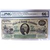 Image 1 : 1872 STATE OF SOUTH CAROLINA $50.00 NOTE PMG 66EPQ, SUPER, AND RARE!