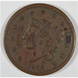 1838 large cent VF30  est $65-$75