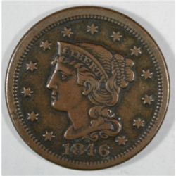 1846 large cent XF NEAR PERFECT COLOR est $65-$75