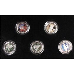 Discover Australia #'d set #439 set: (5) 1/10th oz. platinum  coins