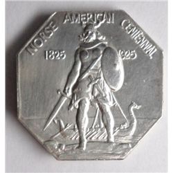 1925 Norse American Centenial thick silver medal