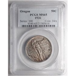 1926  Oregon Trail half $  PCGS65  all original toned