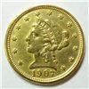 Image 1 : 1907  $2  1/2  Gold  XF  est  $300-$350