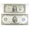 Image 1 : 1914  $5 FR Note  XF/AU and 1935G silver cert CU Est  $150-$175