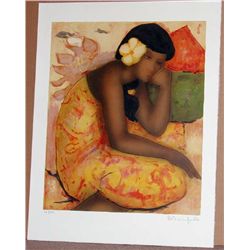 Alain Bonnefoit, Maeva Signed Lithograph