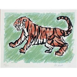 Rei Saeki, Tiger, Signed Lithograph