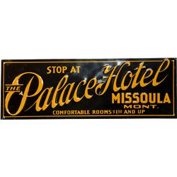 Stop at the Palace Hotel Missoula Mont. Vintage Tin S