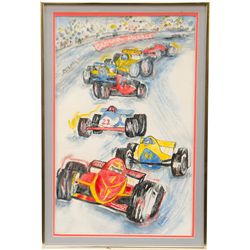 Caesars Palace Grand Prix Watercolor