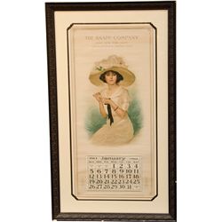 Heart's Desire 1913 Advertising Calendar w/ Woman in