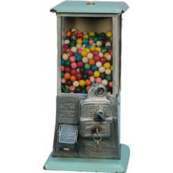 1 Cent "The Master" Green Porcelain Top & Base Vending