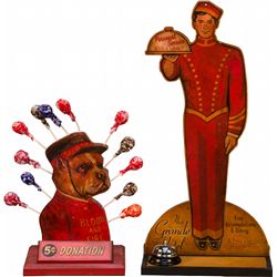 Lot Of 2 Die-Cut Wood Counter Display Items: