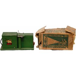 Vintage Green Toy Box Projector w/3 Rolls of Children's