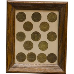 Lot Of 14 Different Brothel Embossed Task Tokens
