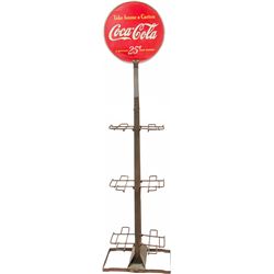 Vintage Metal Coca Cola Store Floor 6-Pack Bottles