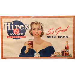 Large Original Hires R-J Root Beer Lithograph Paper Adv