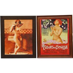 Lot Of 2 Nude Prints In Frames: