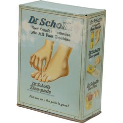 Vintage Dr. Scholl's Store Counter Tin Display Rack
