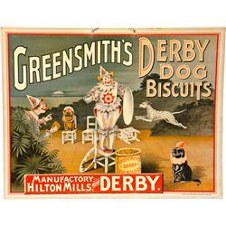Greensmith's Derby Dog Biscuits Cardboard Lithograph