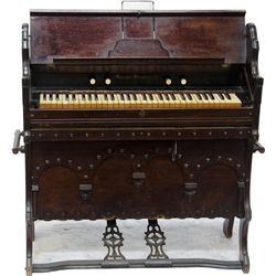 Antique Oak Case Travel Size Pump Organ