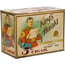 King's Herald Cigar Humidor Tin Container