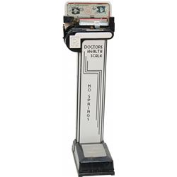 Coin-Op "Doctors Health Scale" Porcelain & Cast-Iron Fl